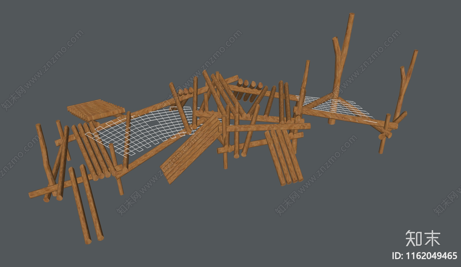 儿童攀爬架自然游乐SU模型下载【ID:1162049465】