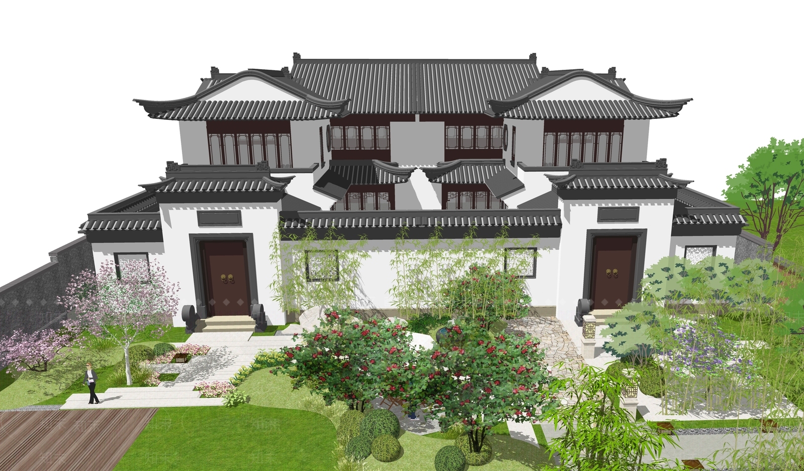 四合院SU模型下载【ID:1162050018】