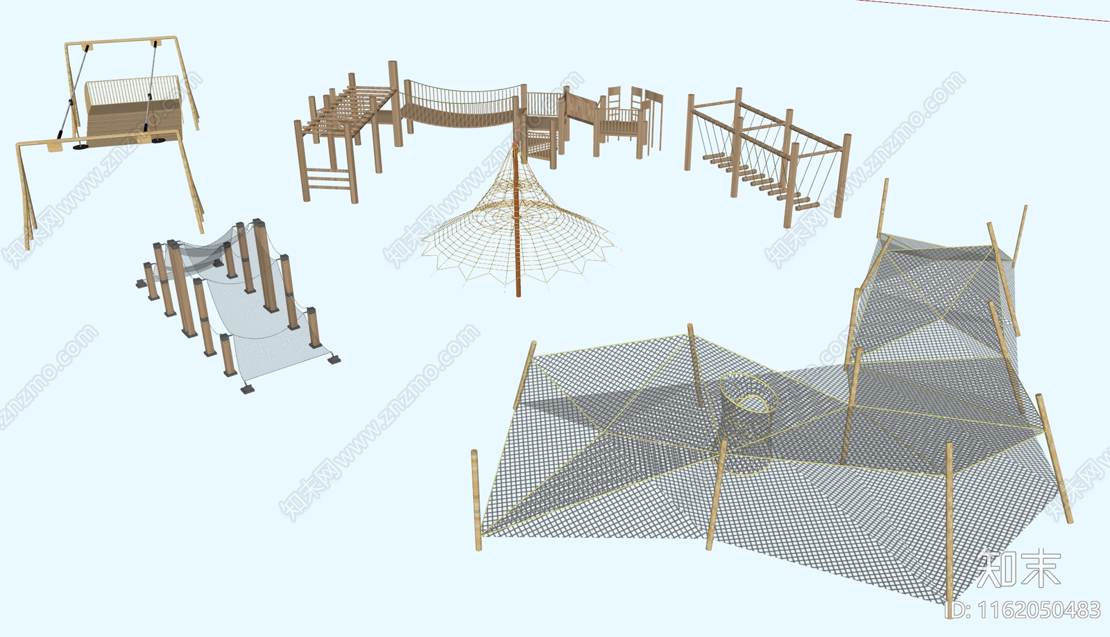 儿童游乐攀爬设备合集SU模型下载【ID:1162050483】