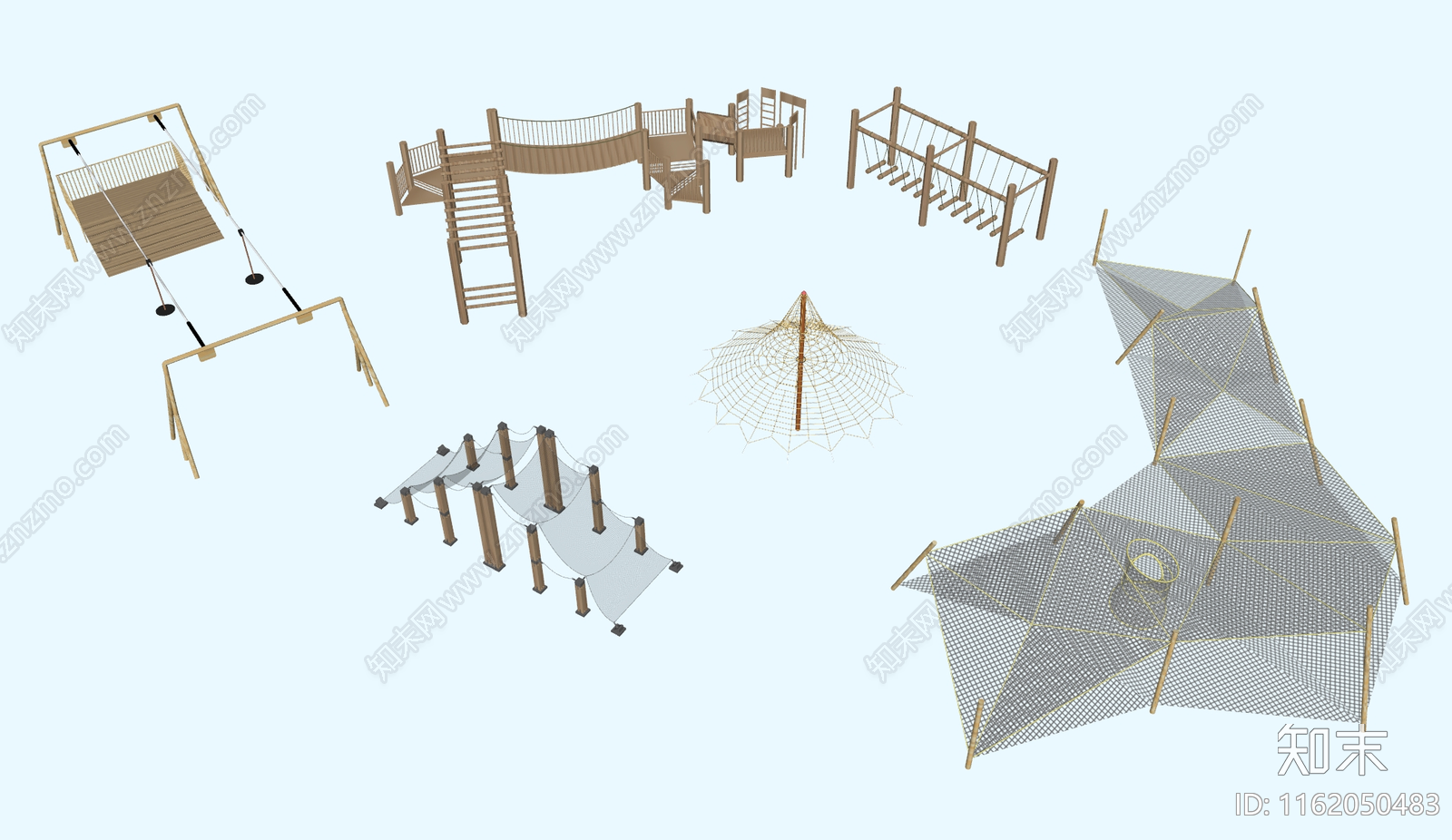 儿童游乐攀爬设备合集SU模型下载【ID:1162050483】