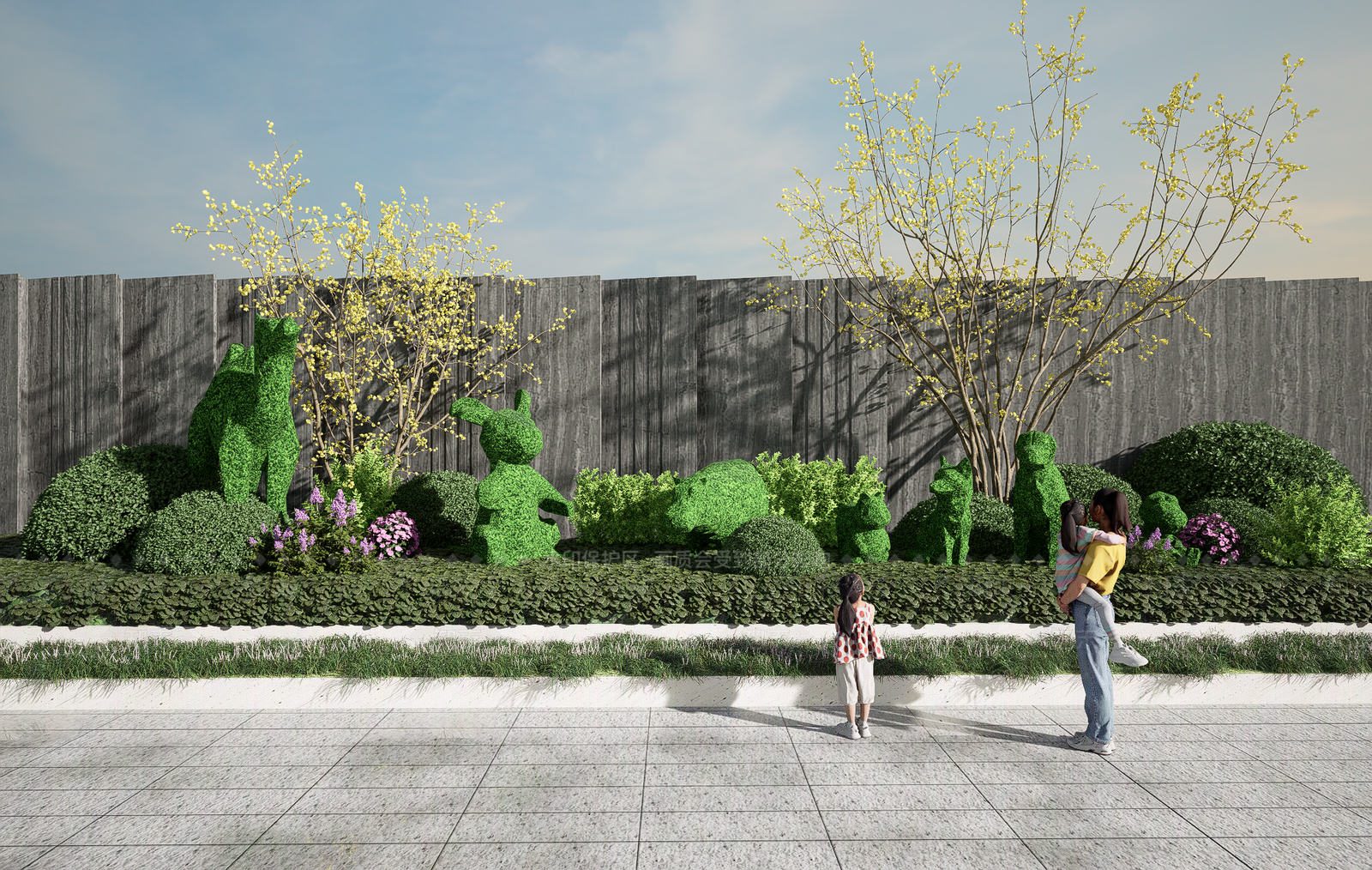 动物绿植雕塑小品SU模型下载【ID:1162051765】