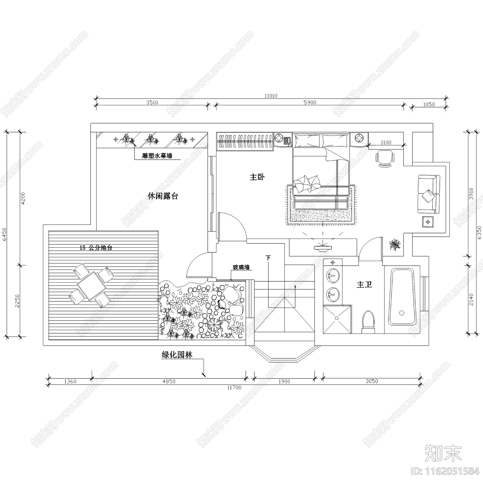 欧式白金瀚私宅四层别墅室内家装cad施工图下载【ID:1162051584】