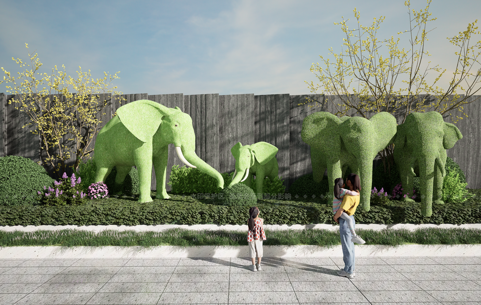 现代植物大象草雕SU模型下载【ID:1162066816】