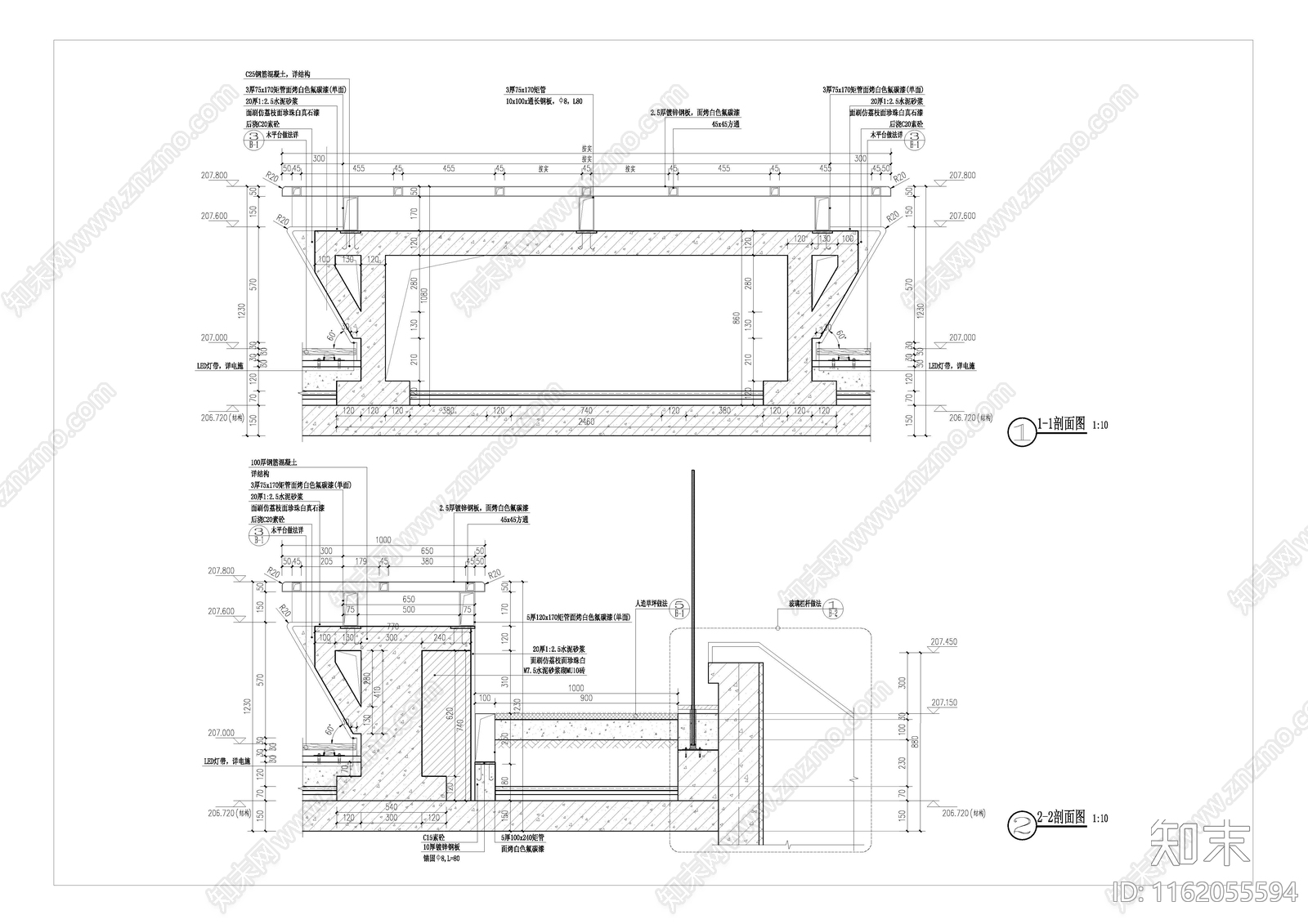 现代欧式五种室外吧台cad施工图下载【ID:1162055594】