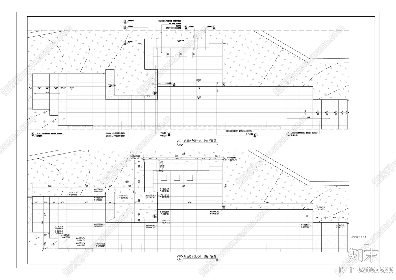 现代欧式四中户外吧台cad施工图下载【ID:1162055536】