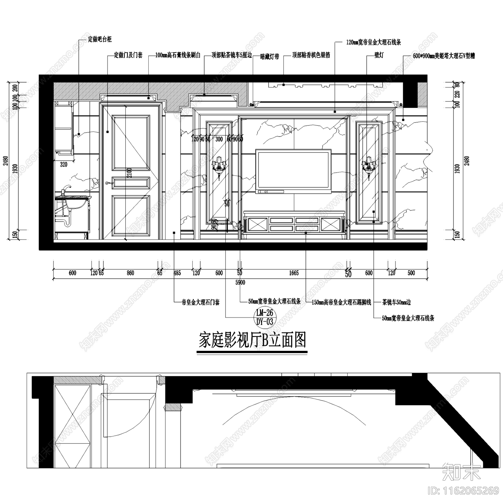 欧式简欧千亿山庄凝香园三层别墅室内家装cad施工图下载【ID:1162065269】