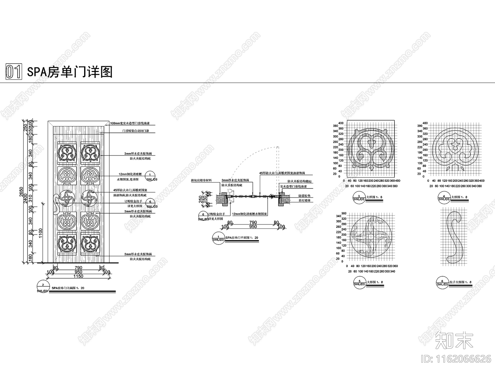 44款常用门大样详图cad施工图下载【ID:1162066626】