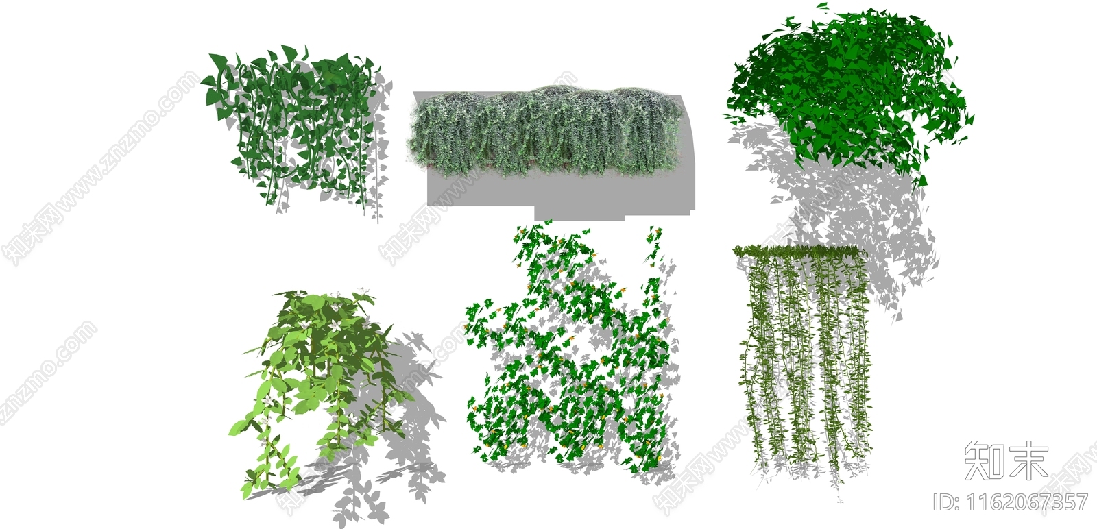 垂直绿化爬藤植物SU模型下载【ID:1162067357】