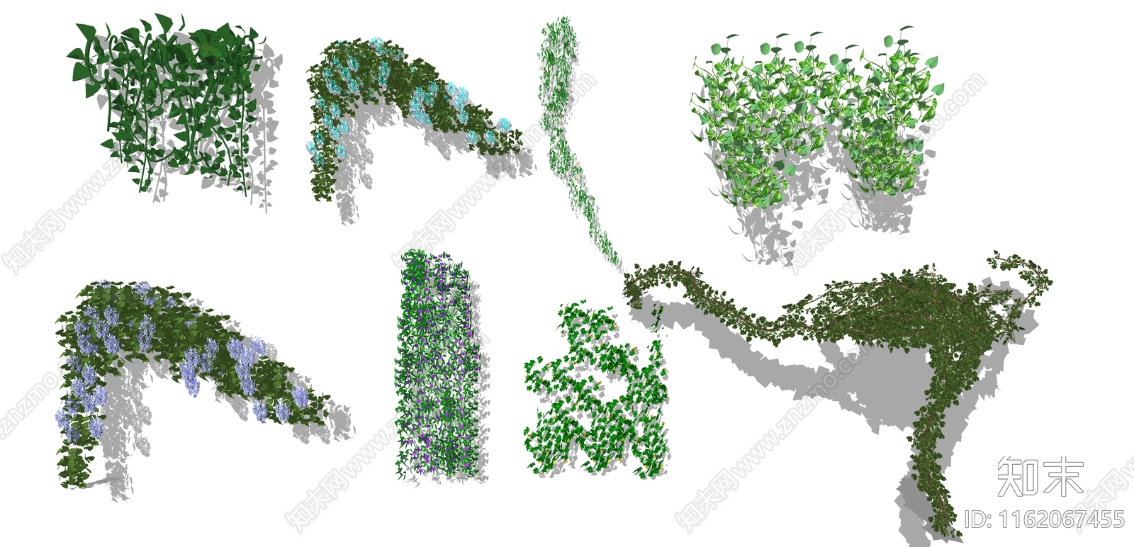 垂直绿化爬藤植物SU模型下载【ID:1162067455】
