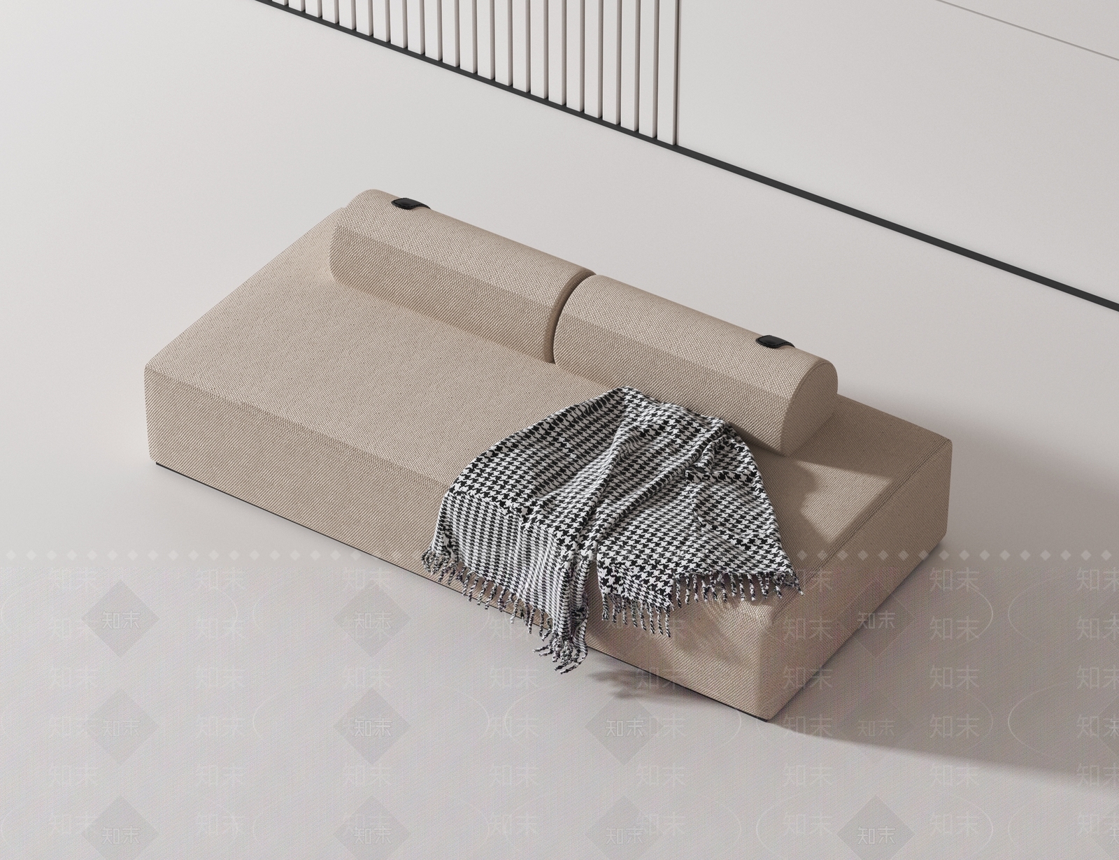 现代沙发凳3D模型下载【ID:1162069058】