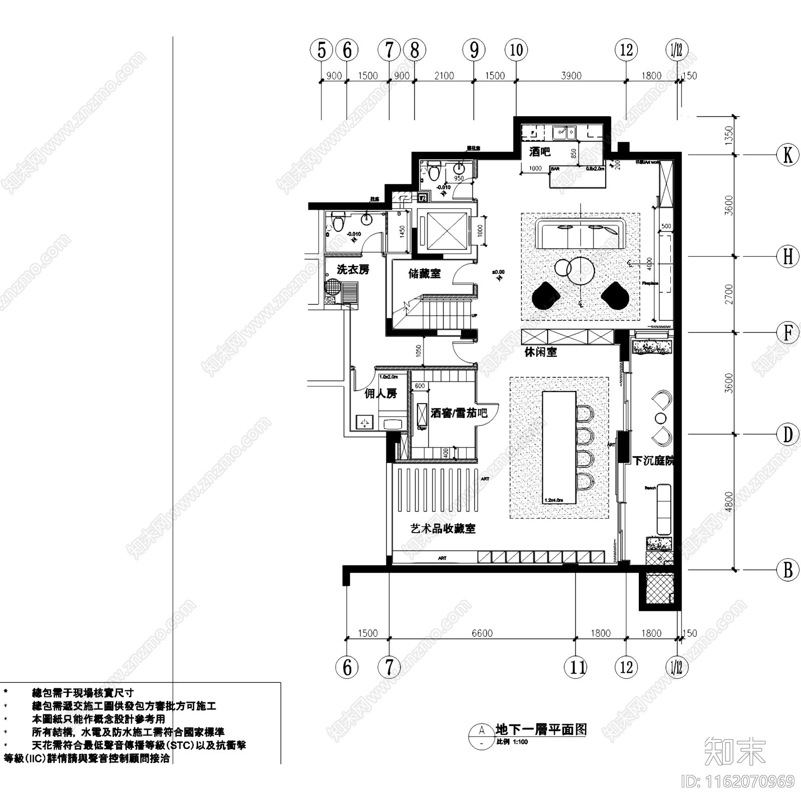 现代轻奢南京瑞安翠湖山居三层别墅室内家装cad施工图下载【ID:1162070969】