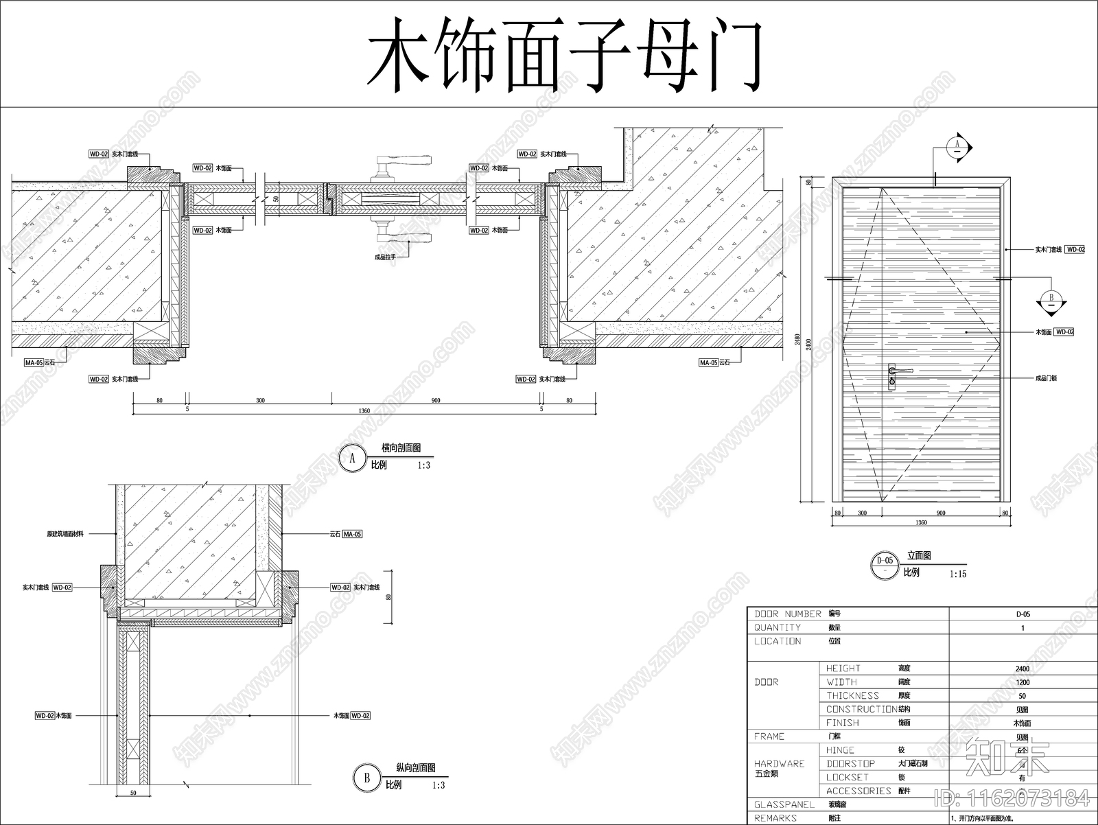 各类型门节点深化图cad施工图下载【ID:1162073184】