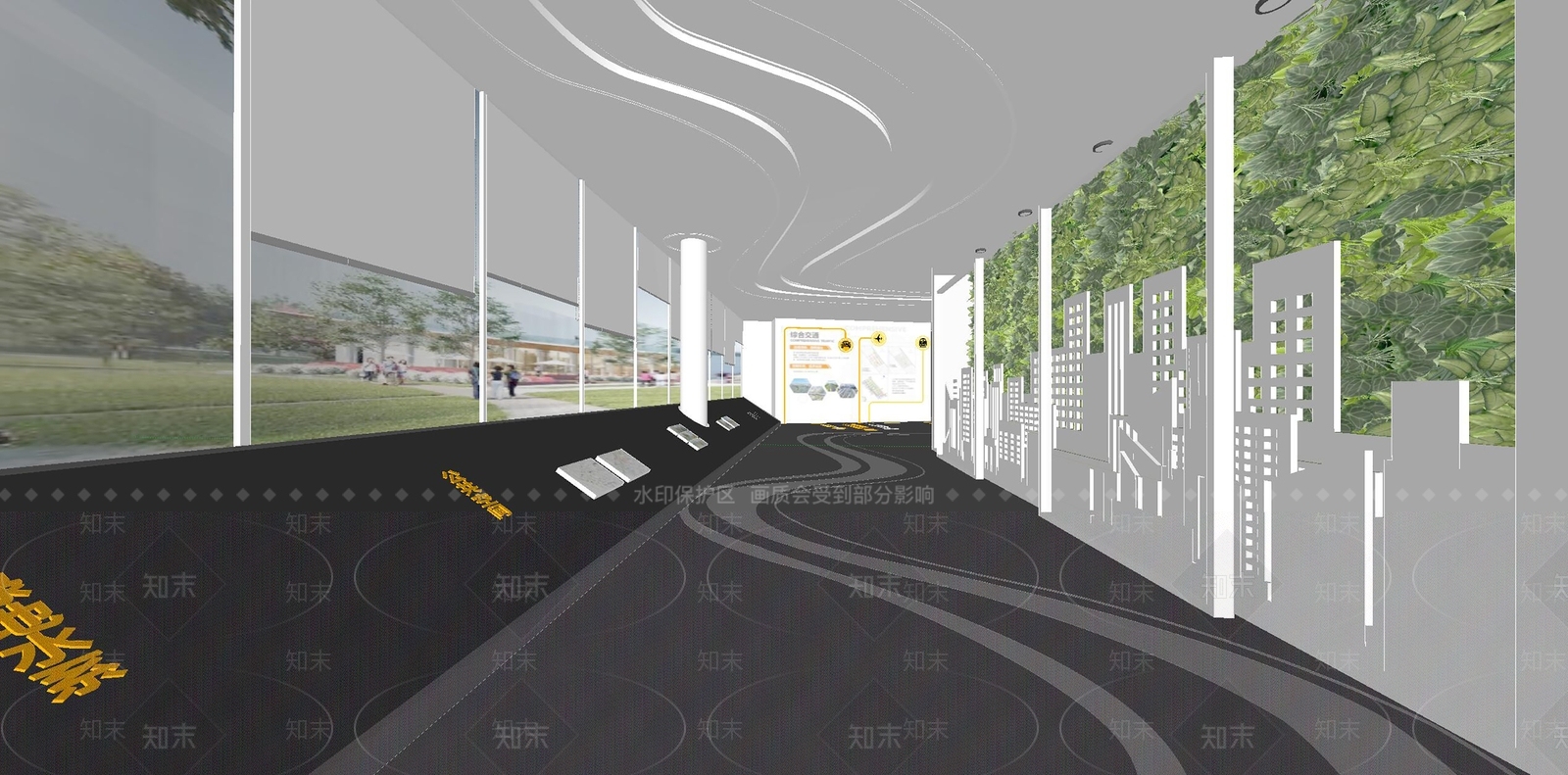 现代文化展厅SU模型下载【ID:1162075165】