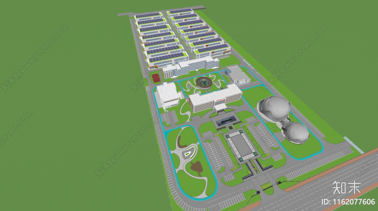 现代产业园SU模型下载【ID:1162077606】