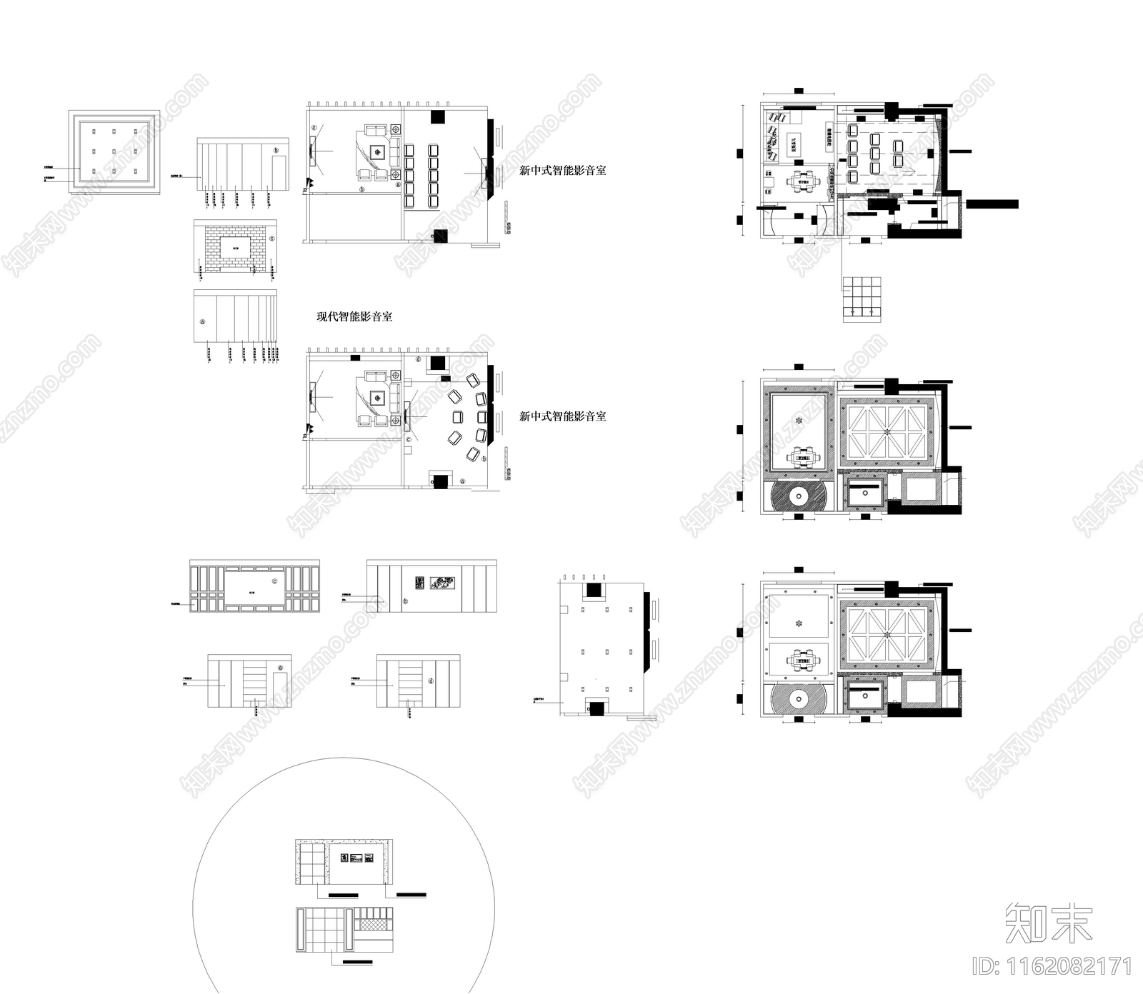 影音室平面布置图施工图下载【ID:1162082171】