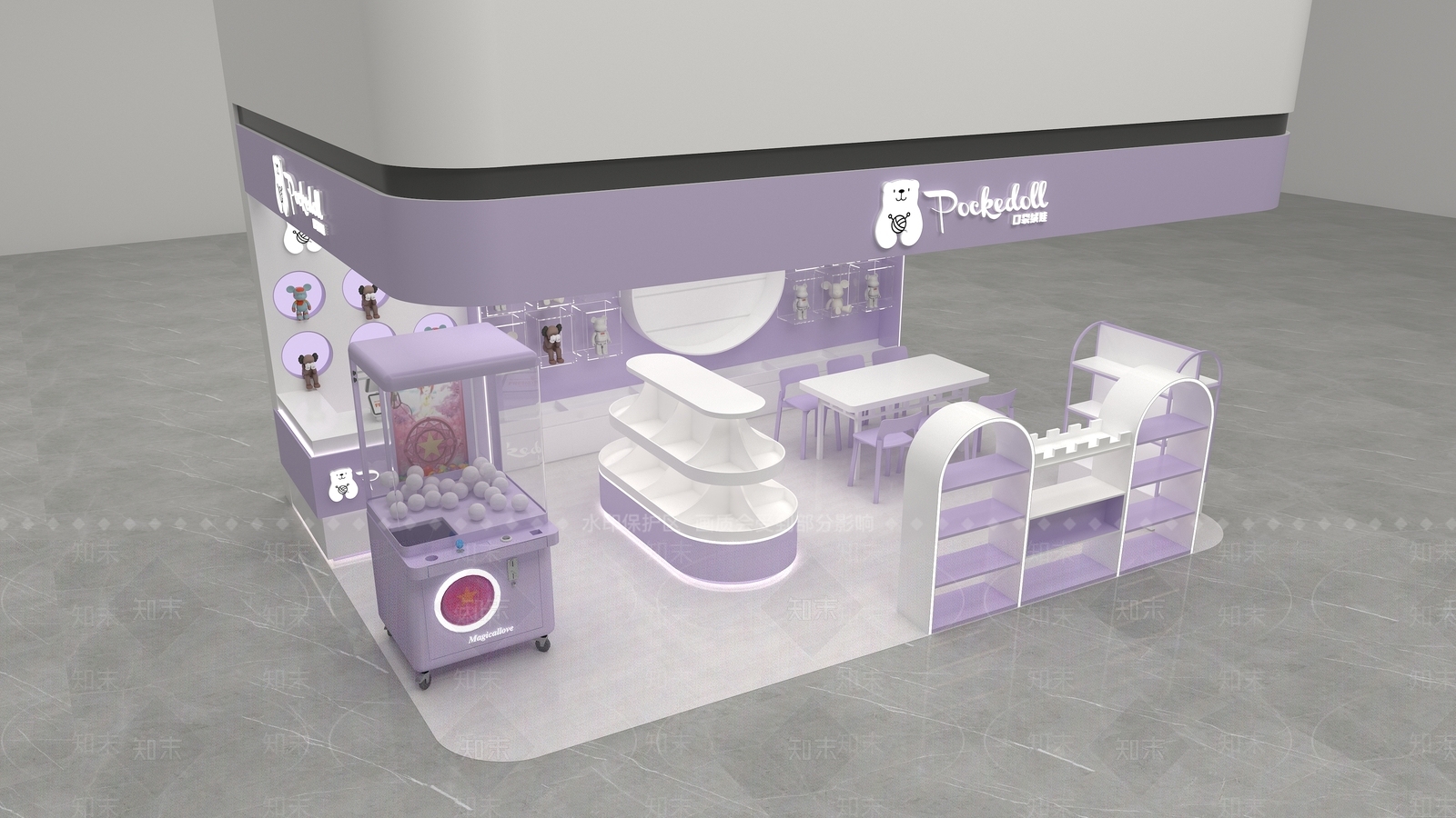 现代充绒娃娃店3D模型下载【ID:1162087996】