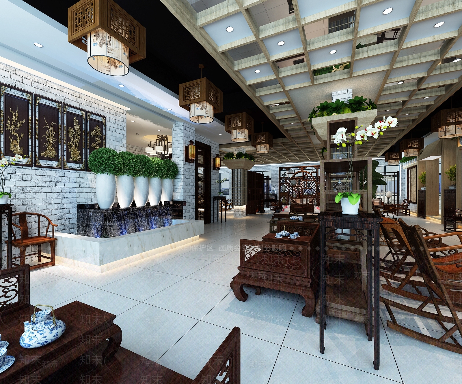 中式家具展厅3D模型下载【ID:1162089345】