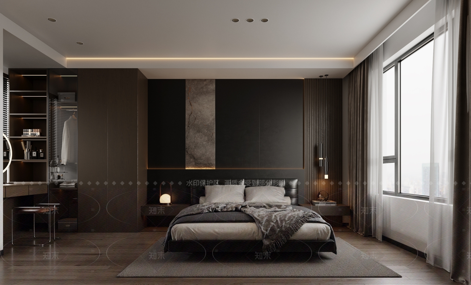 现代衣帽间3D模型下载【ID:1214609446】