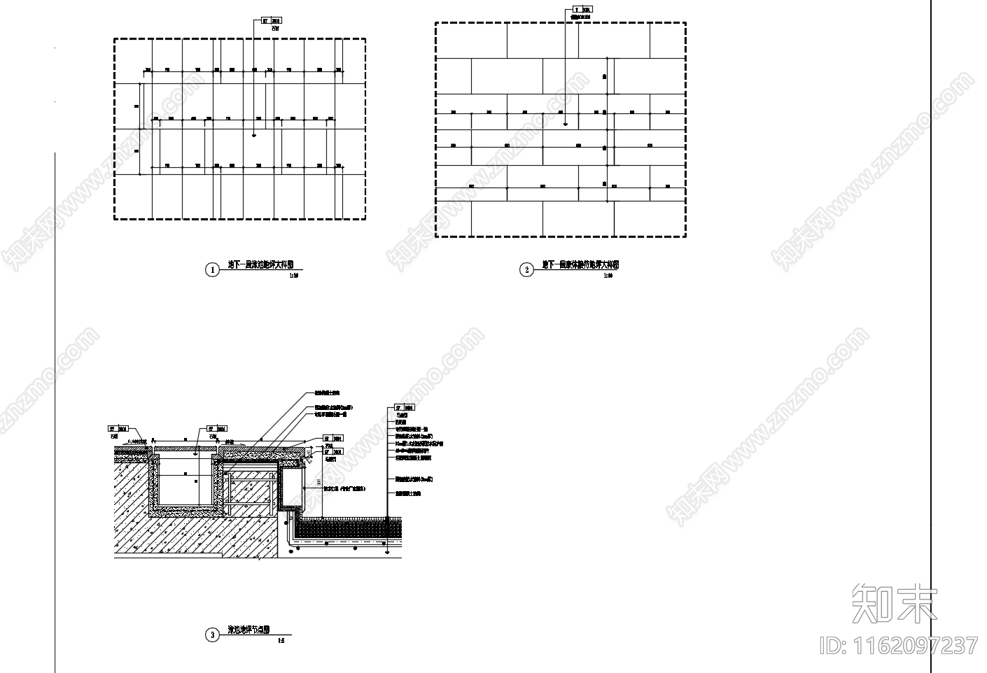 地坪节点图cad施工图下载【ID:1162097237】