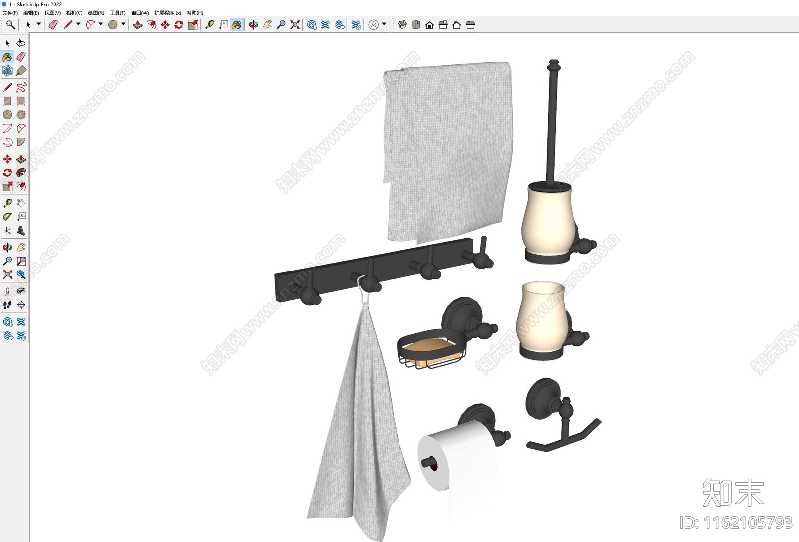 现代洗浴用品SU模型下载【ID:1162105793】