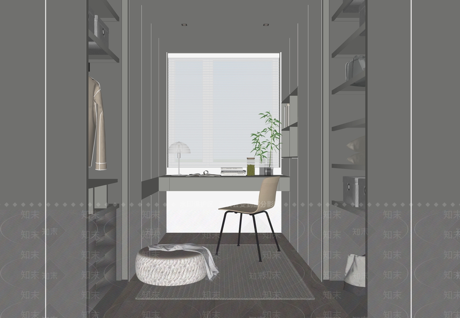 现代衣帽间SU模型下载【ID:1162106299】