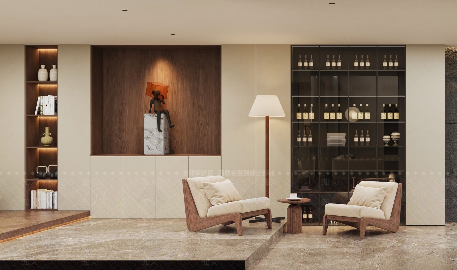 现代地下室酒窖3D模型下载【ID:1162109168】