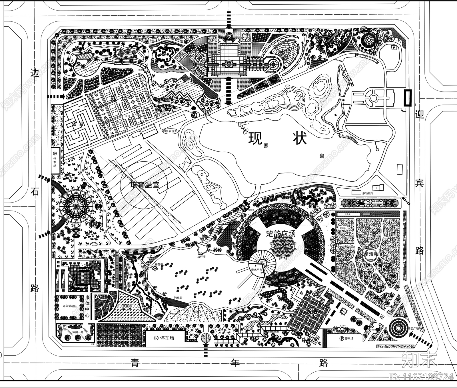 湖滨水公园效果图施工图下载【ID:1162109724】