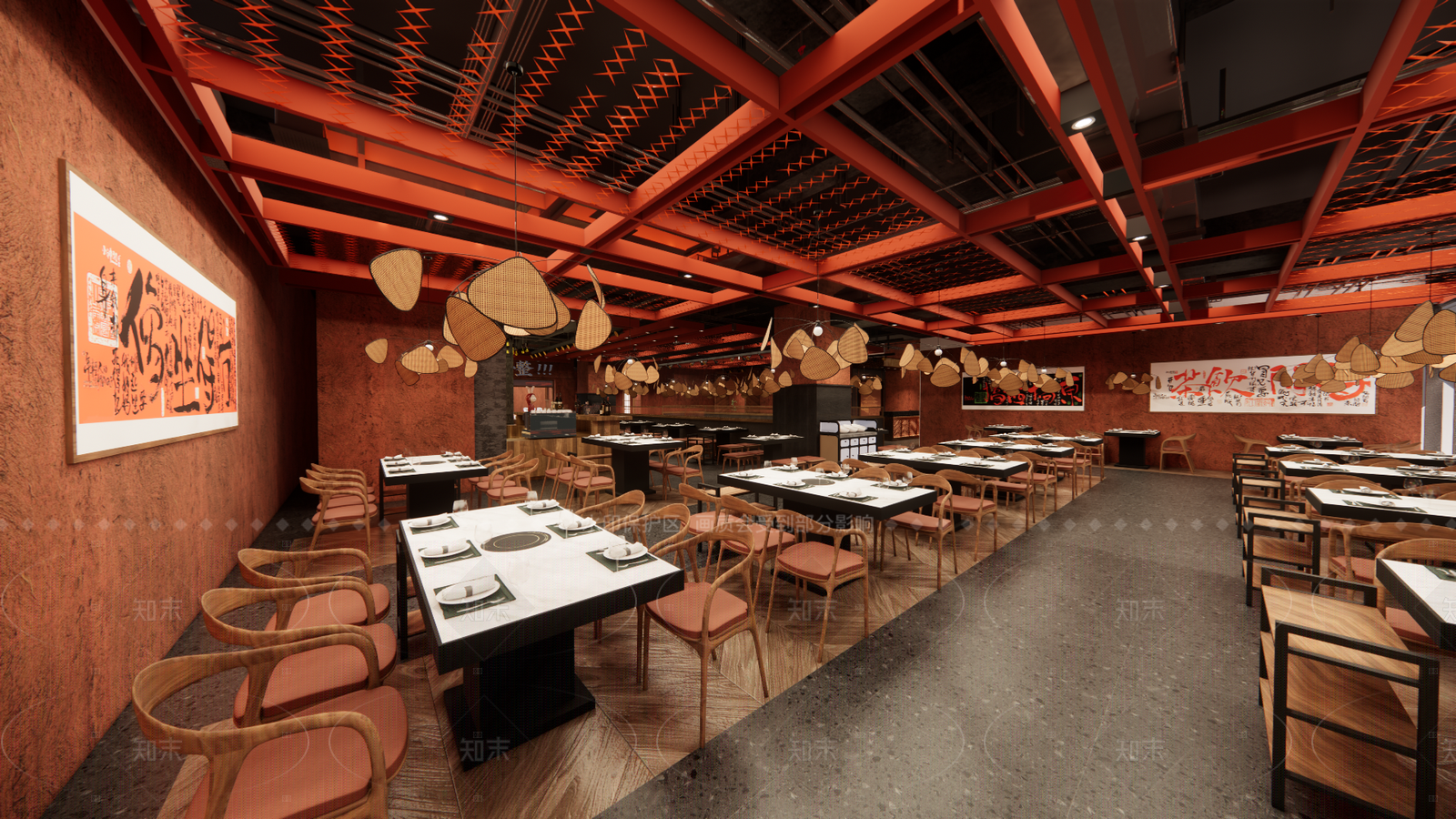 现代火锅店SU模型下载【ID:1162205432】