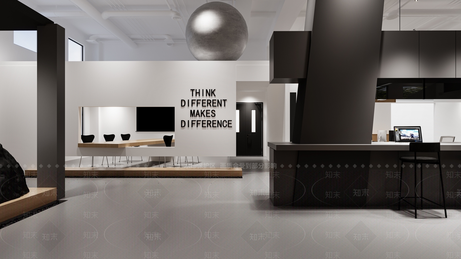现代办公大厅3D模型下载【ID:1162122179】