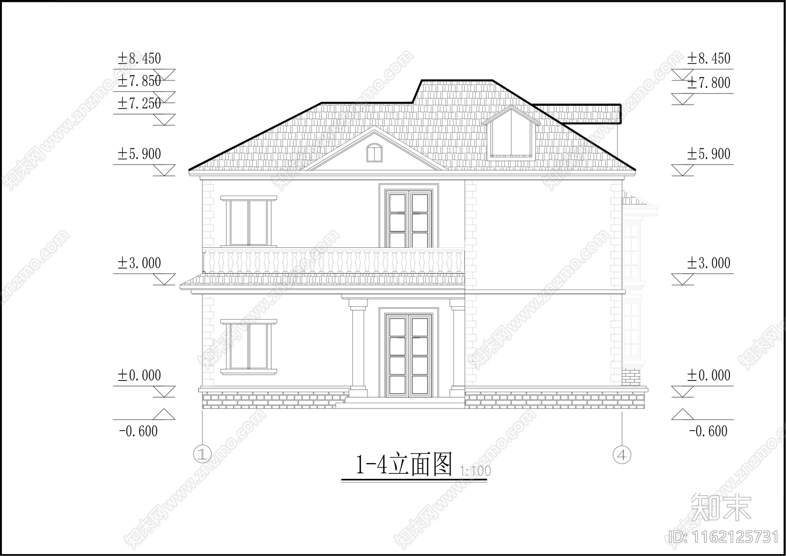 新中式别cad施工图下载【ID:1162125731】