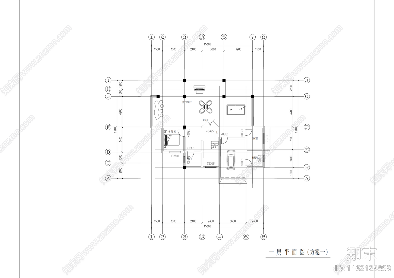 现代别cad施工图下载【ID:1162125893】