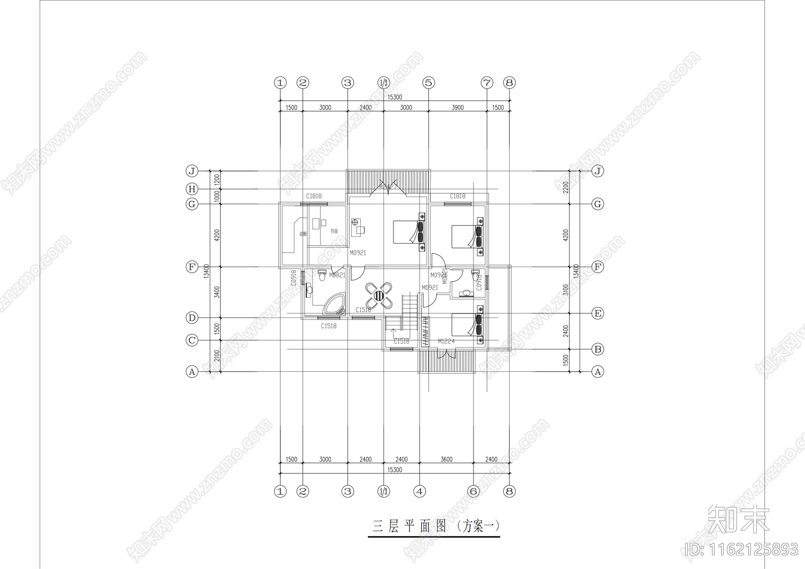 现代别cad施工图下载【ID:1162125893】