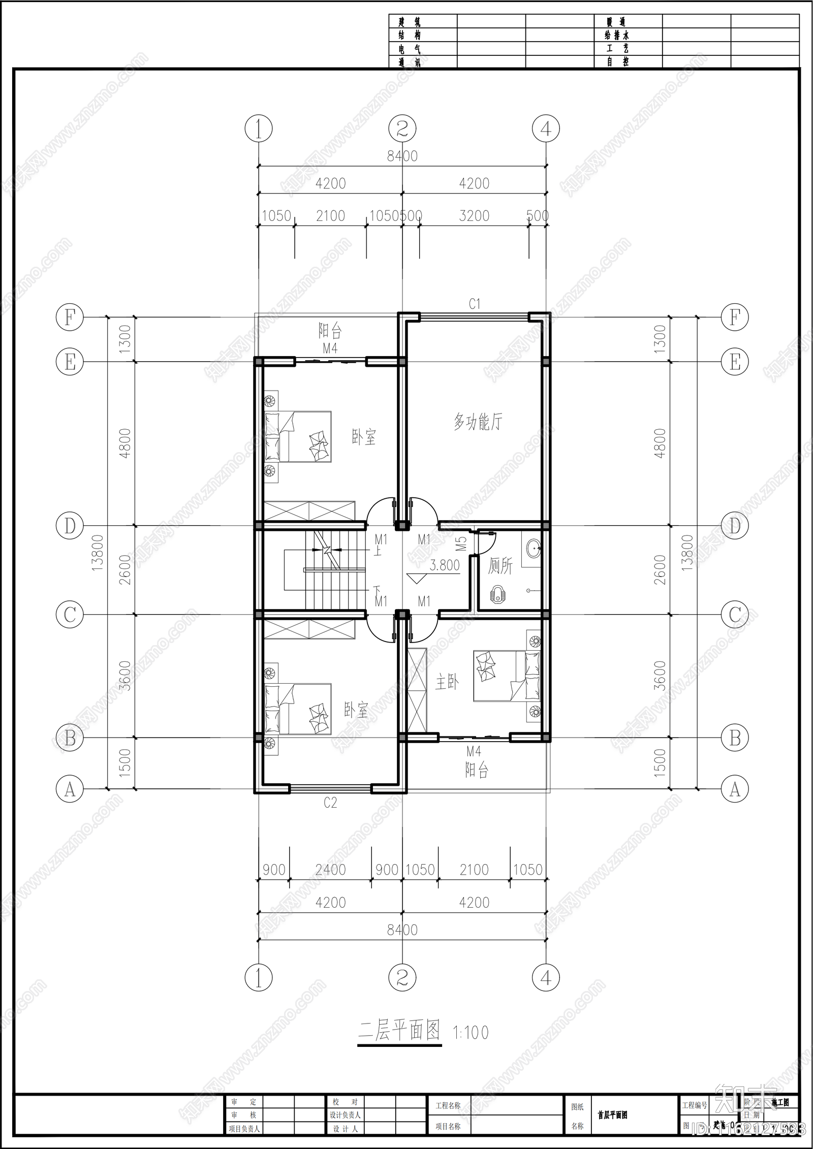 三层别cad施工图下载【ID:1162127533】