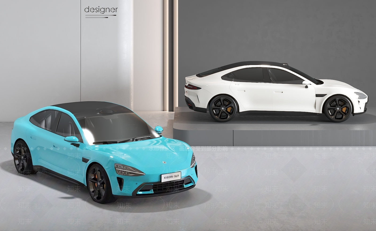 现代小米新能源汽车SU模型下载【ID:1162142821】