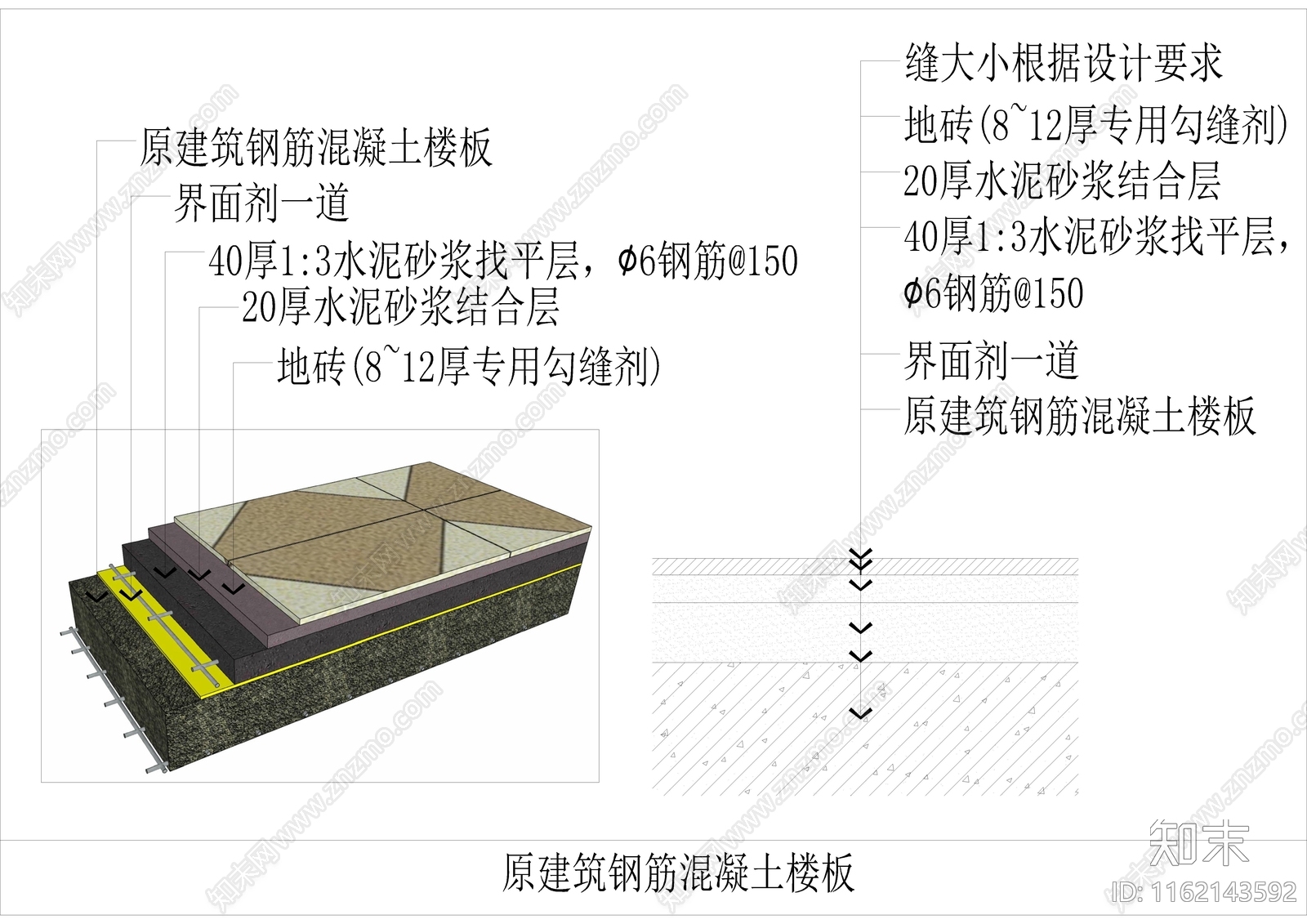 地面地砖做法图解与详图施工图下载【ID:1162143592】