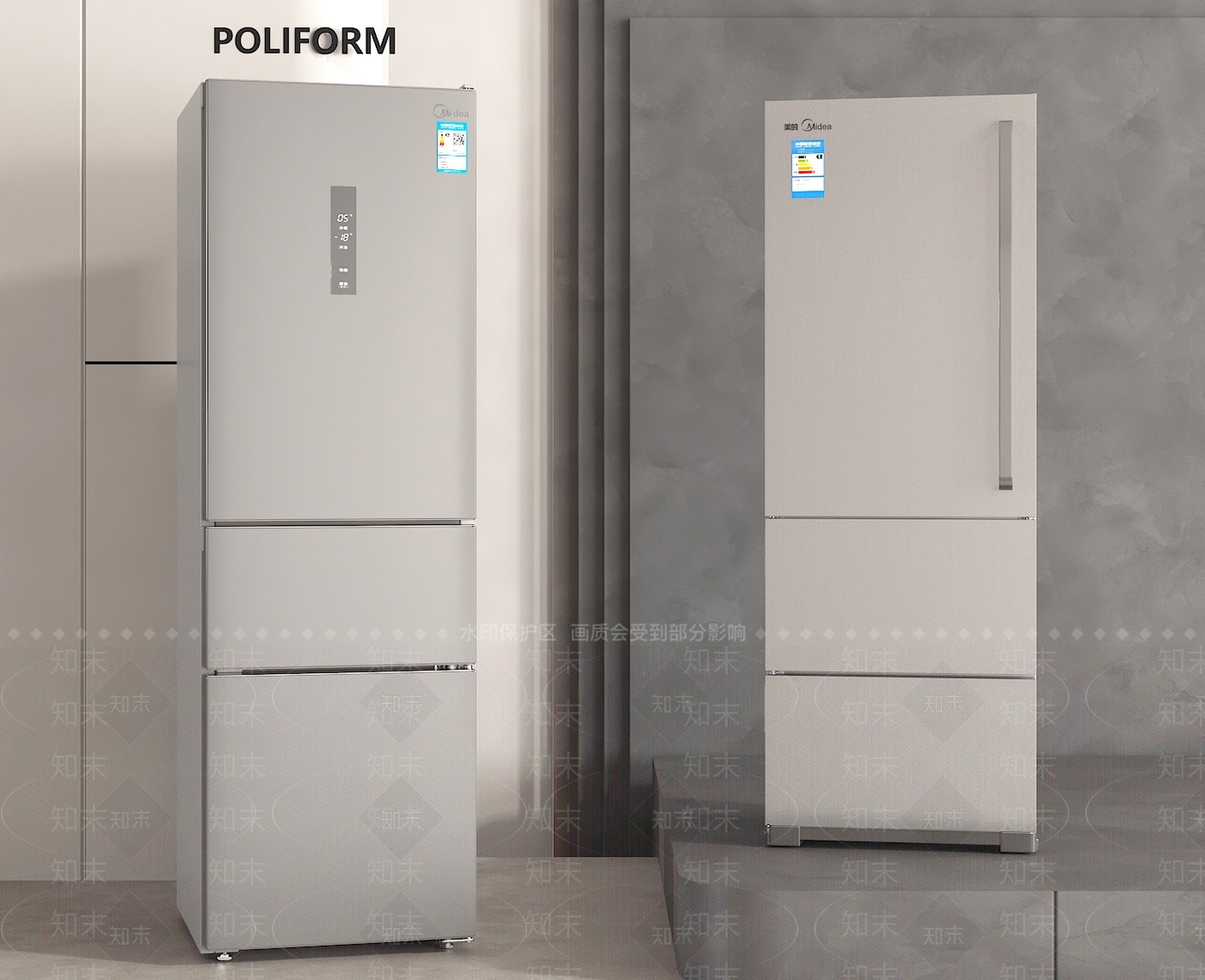 现代单开门冰箱SU模型下载【ID:1162144624】