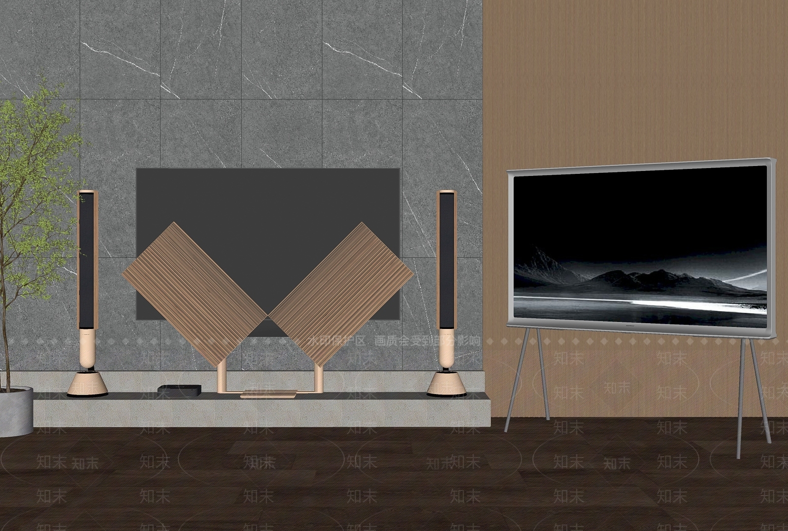 现代电视机SU模型下载【ID:1162150823】