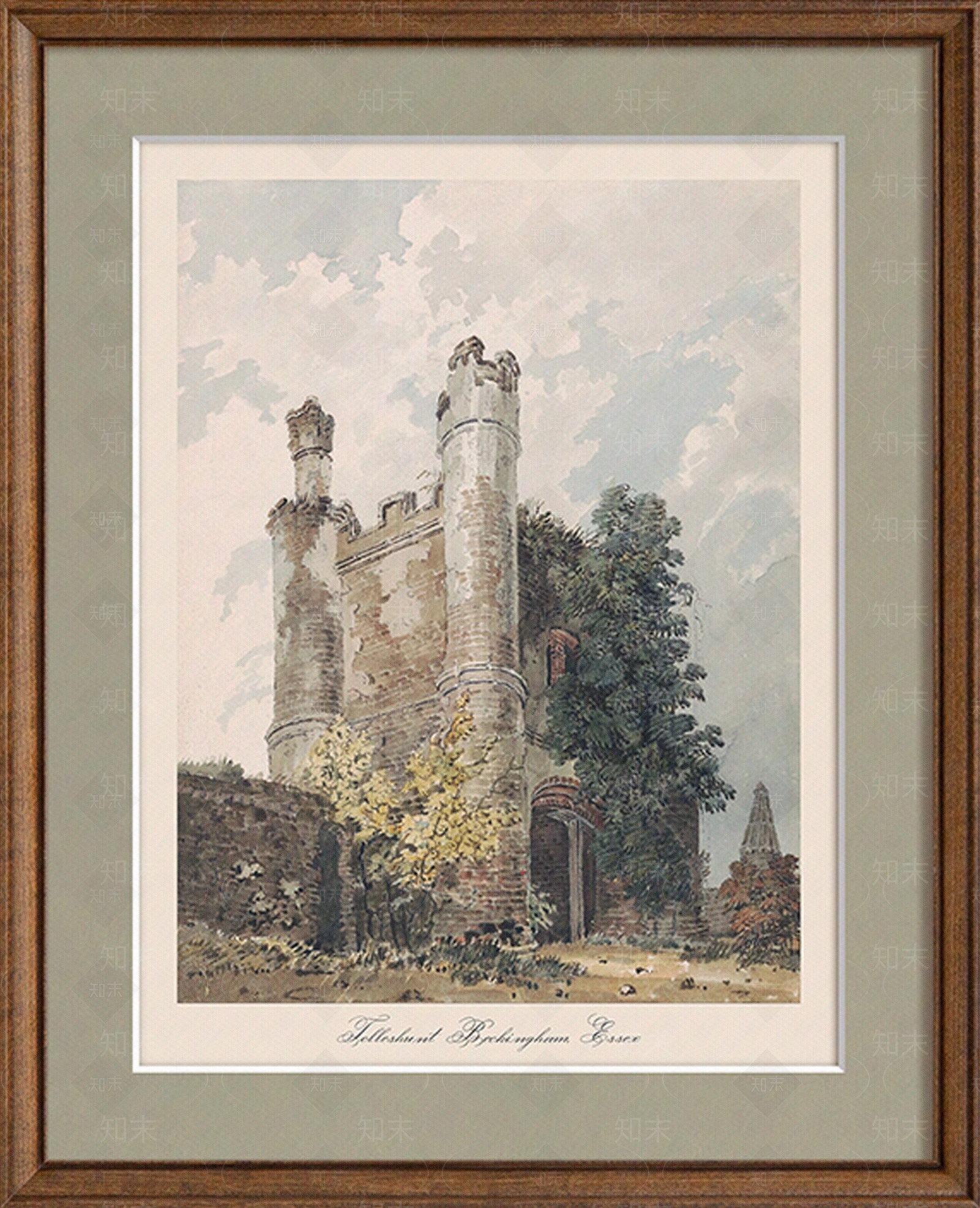 欧式美式古典建筑风景画贴图下载【ID:1162152731】