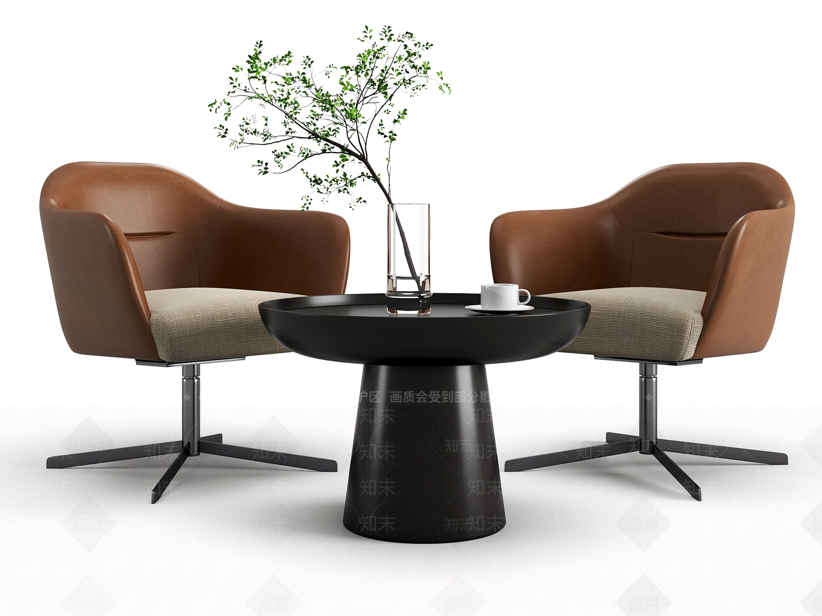 现代休闲桌椅组合3D模型下载【ID:1162153830】