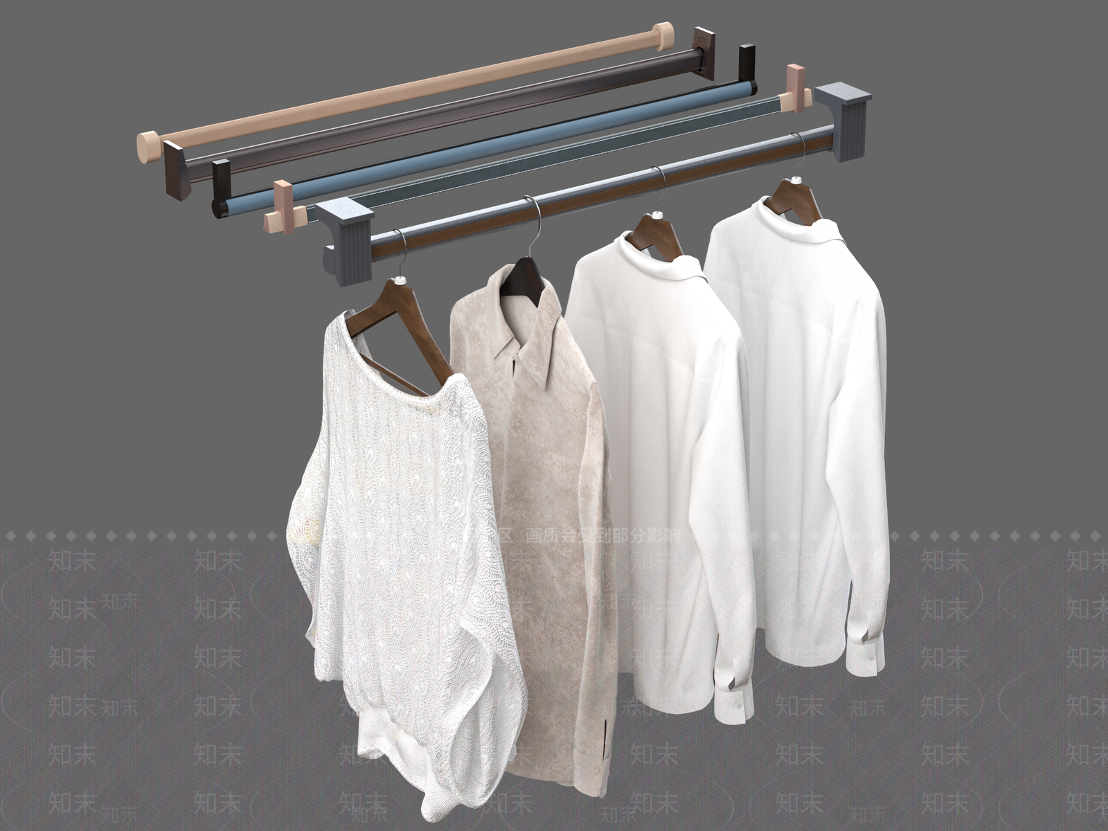 现代皮质挂衣杆SU模型下载【ID:1162156049】