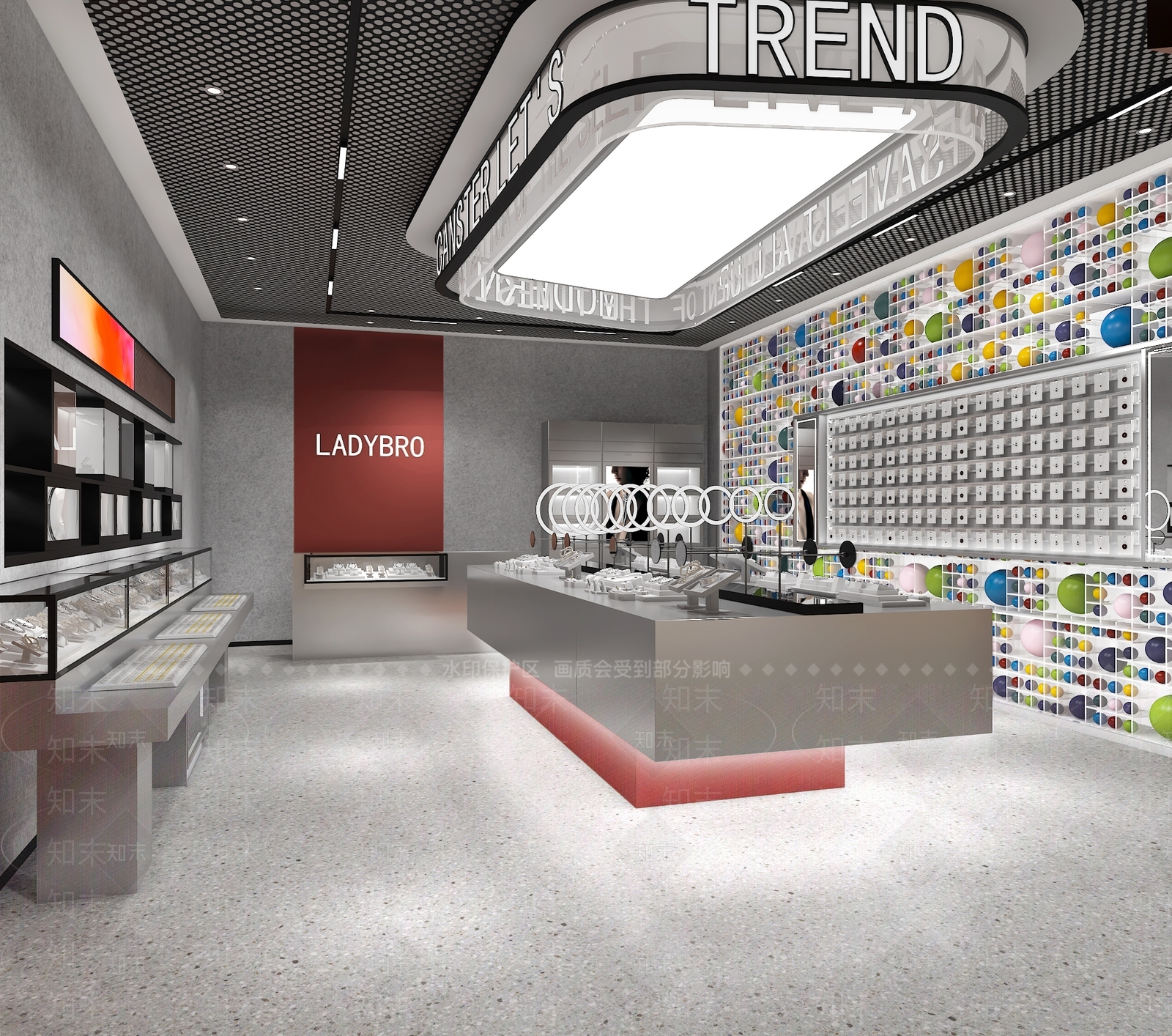 现代珠宝饰品店3D模型下载【ID:1162165703】