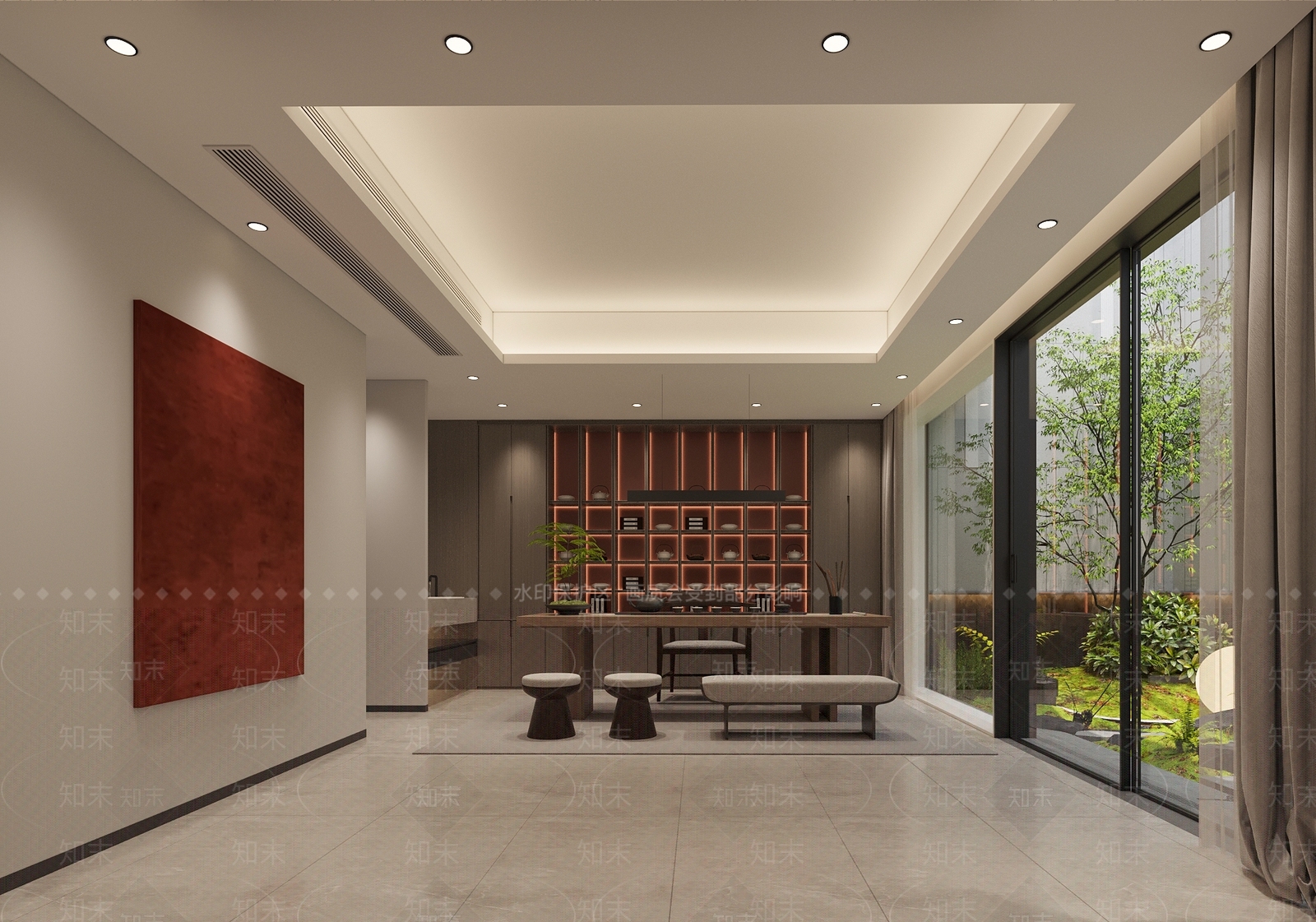 别墅茶室花园3D模型下载【ID:1162162309】