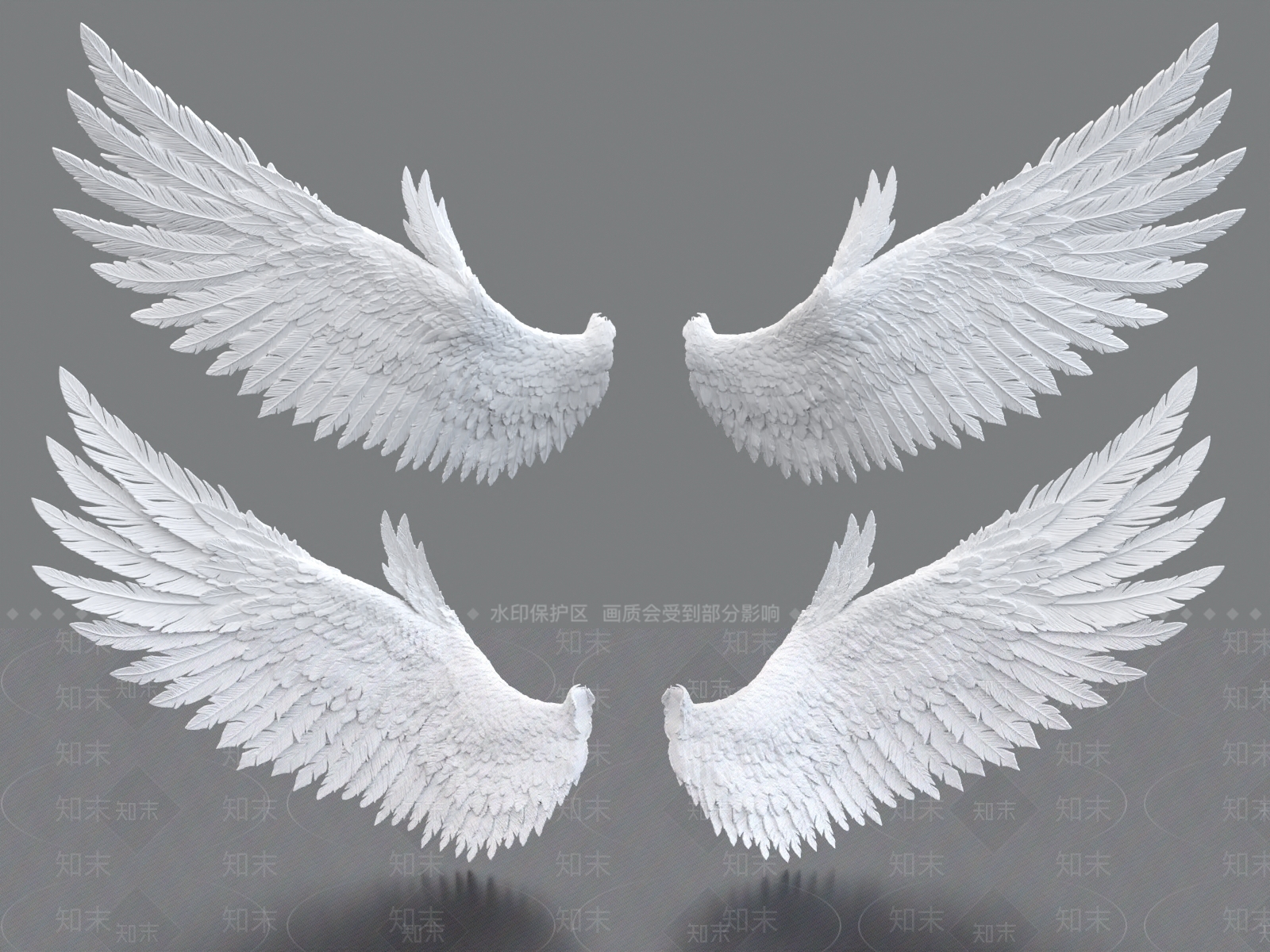 天使翅膀3D模型下载【ID:1162163931】