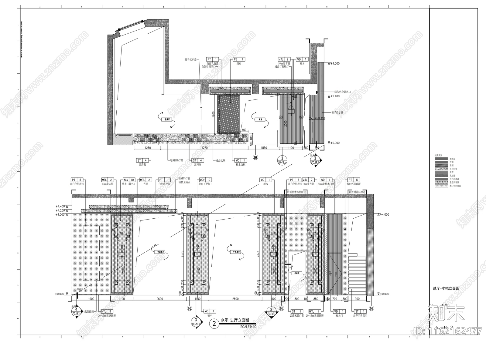 独栋别墅装修图cad施工图下载【ID:1162162477】