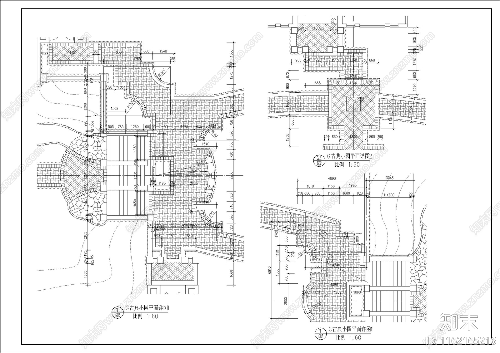 欧式风格小院平面图施工图下载【ID:1162165216】