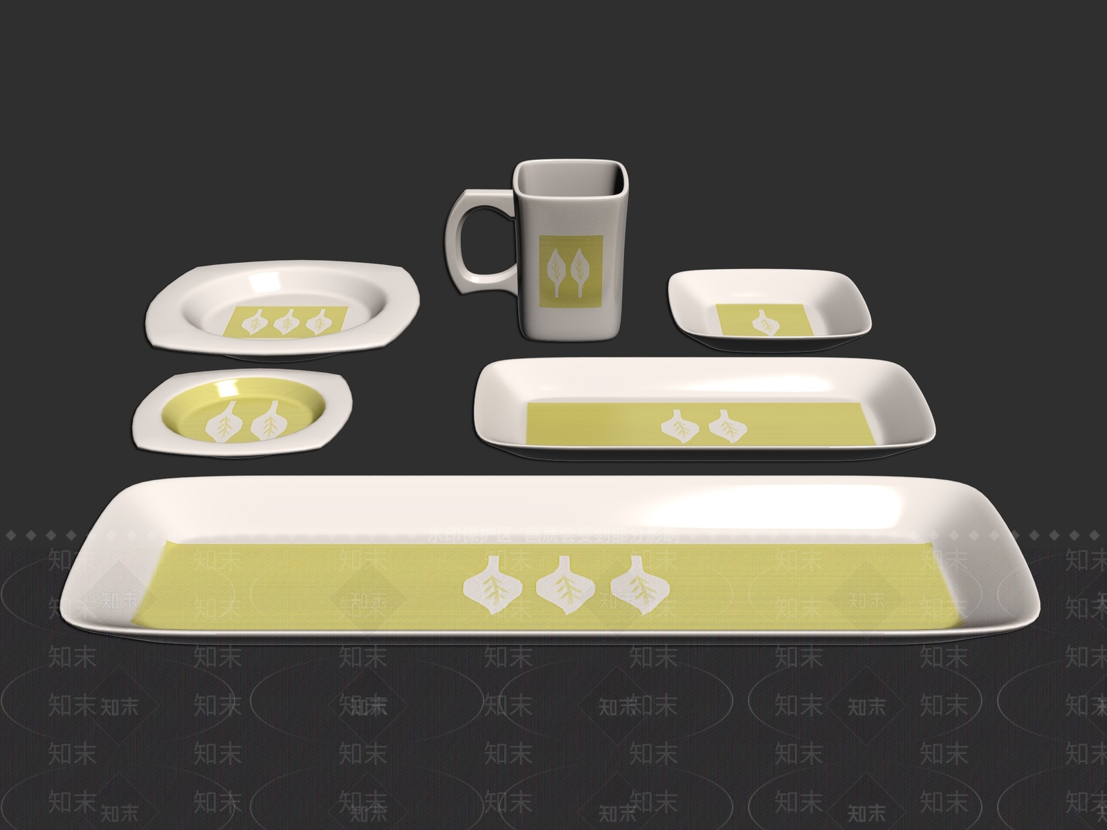 餐盘3D模型下载【ID:1162167072】