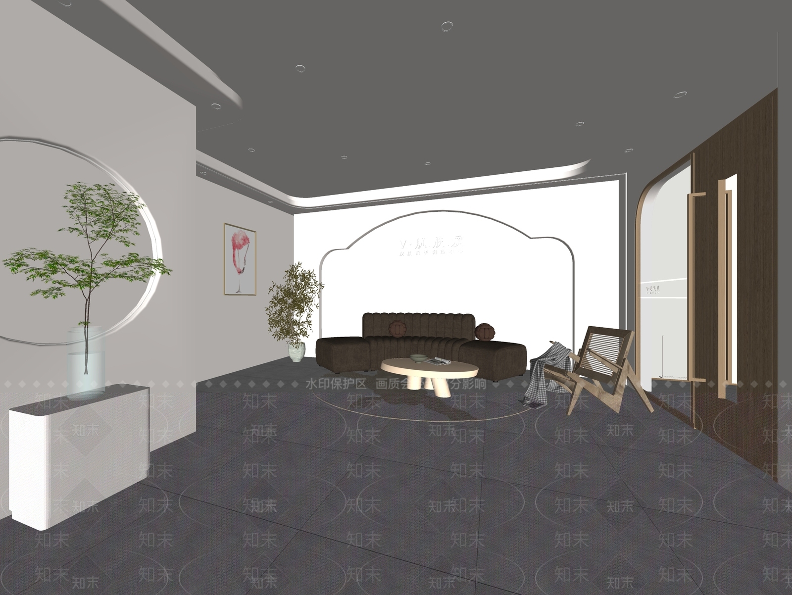 休息区SU模型下载【ID:1162168041】