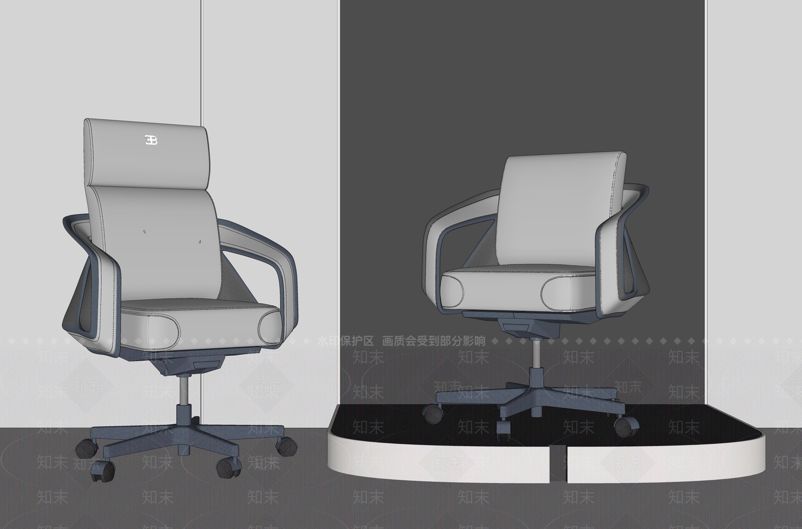 转动办公椅SU模型下载【ID:1162170056】