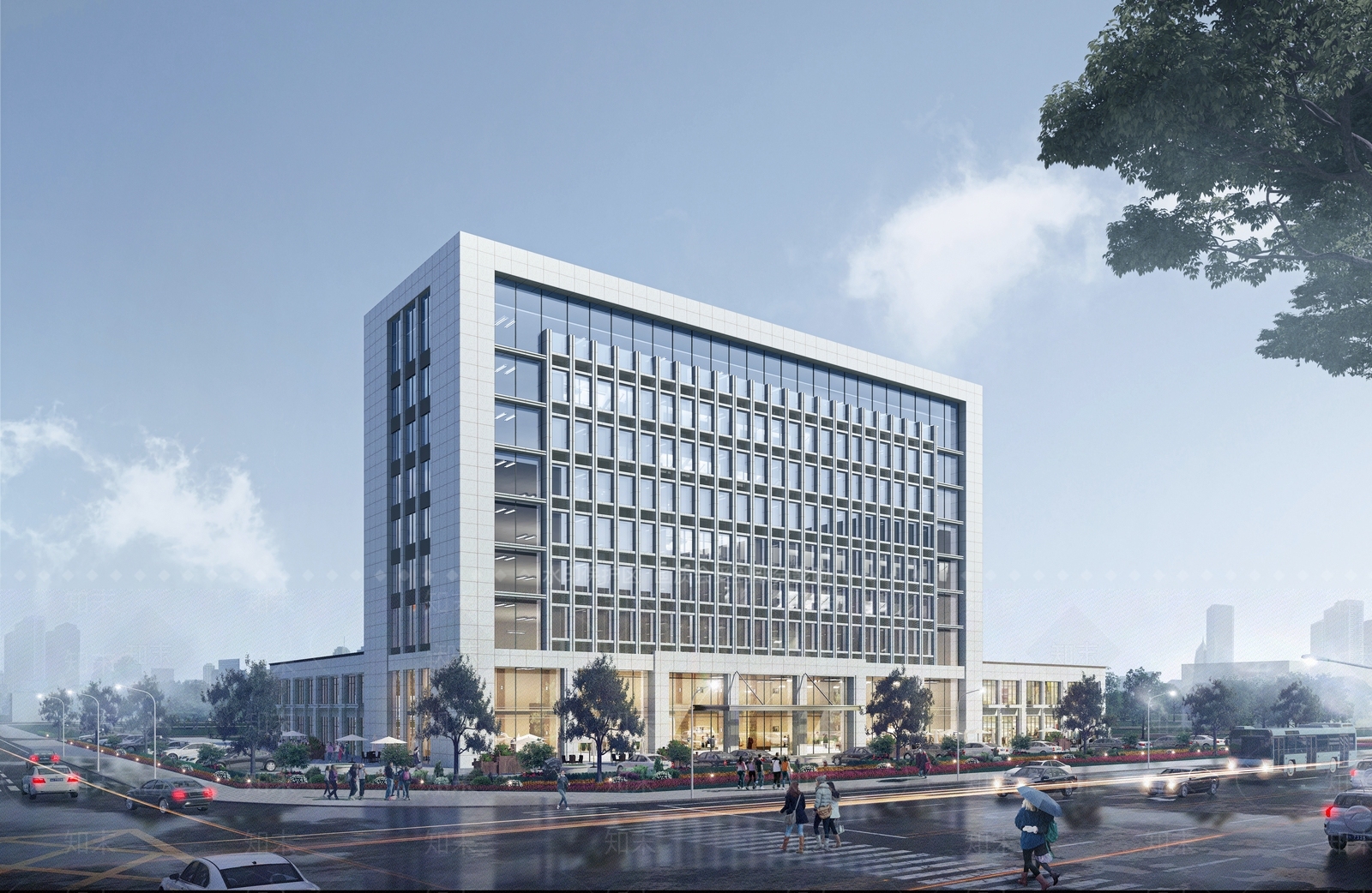 现代简洁办公楼酒店商业SU模型下载【ID:1162292467】