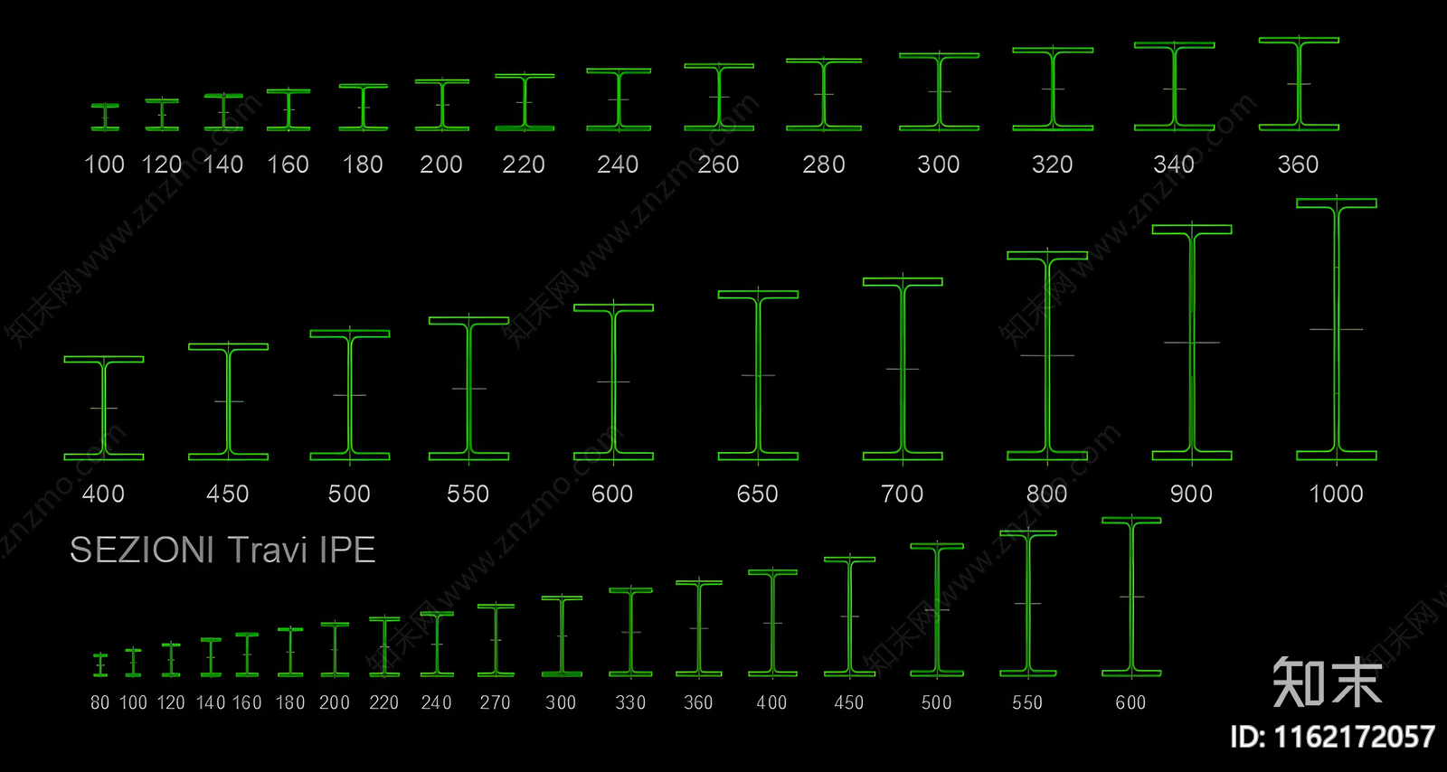 型钢图库施工图下载【ID:1162172057】